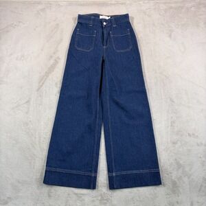 & Other‎ Stories Paris Atelier Wide Leg Patch Pocket Jeans in Blue Women 2 NWOT